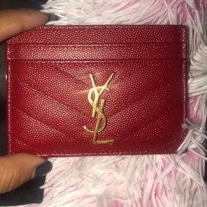 YSL Red Card Holder